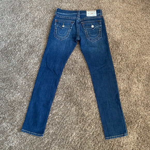True Religion Rocco Relaxed Skinny Jeans Sz.30 Mid Rise Dark Medium Wash Denim - Picture 6 of 12